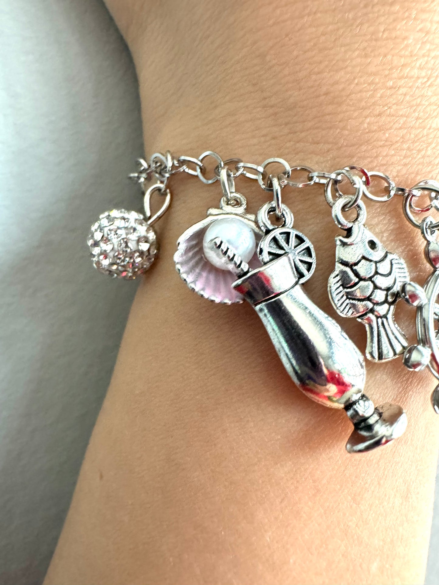 Drinks at Sea Charm Bracelet