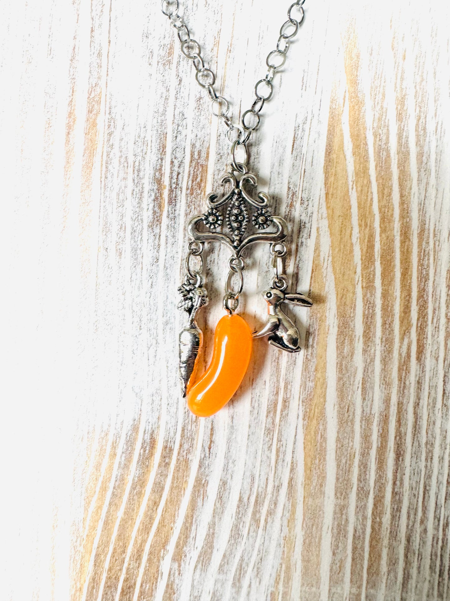 Carrot Bean Necklace