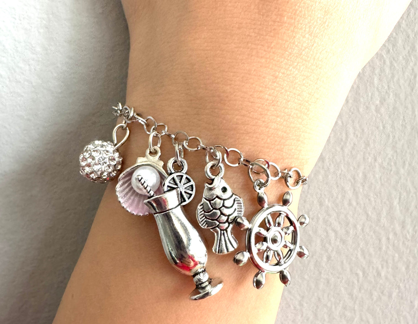 Drinks at Sea Charm Bracelet