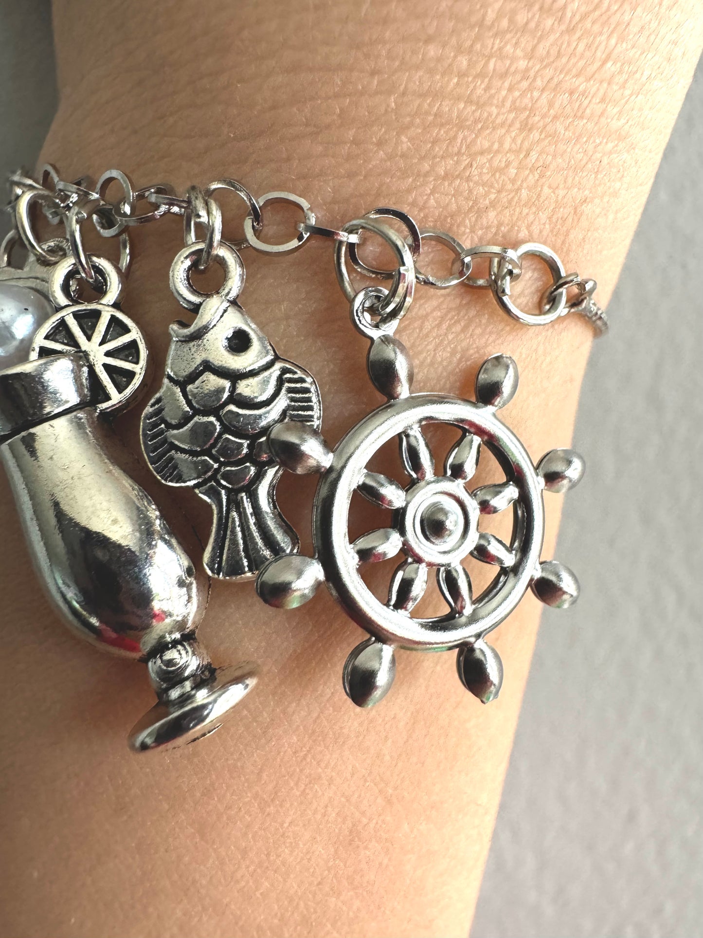 Drinks at Sea Charm Bracelet