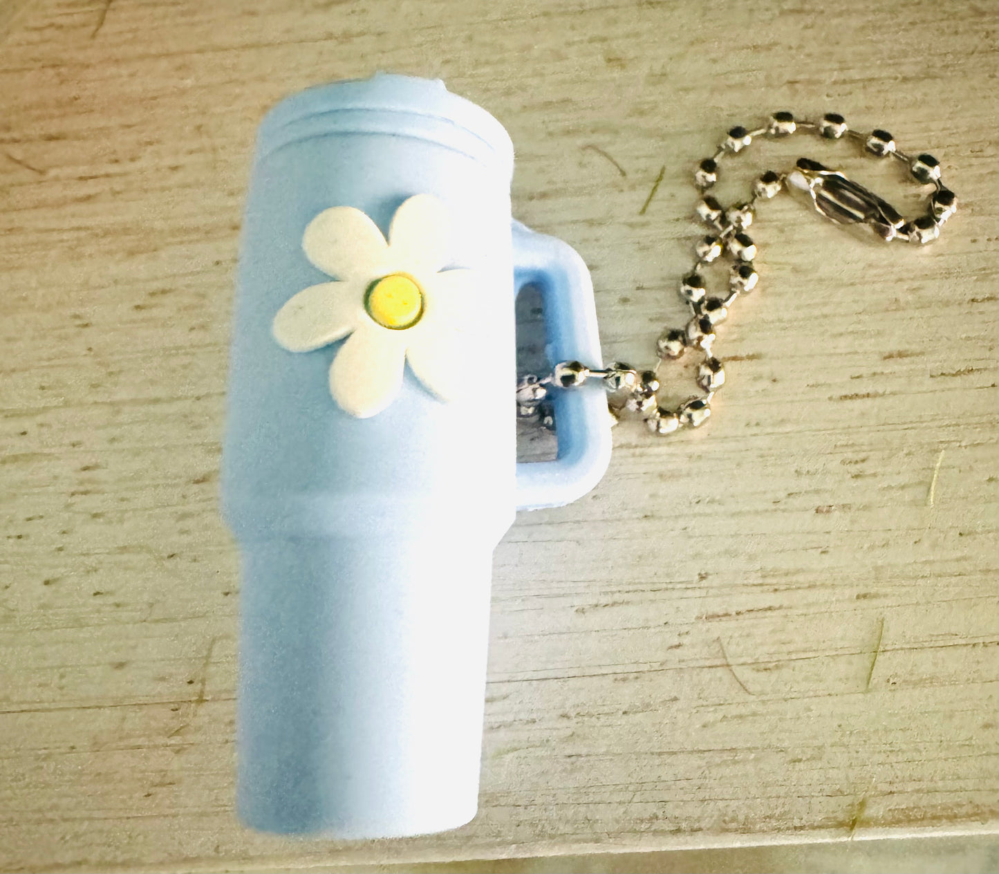 Mini Tumbler Cup Keychain-Light Blue