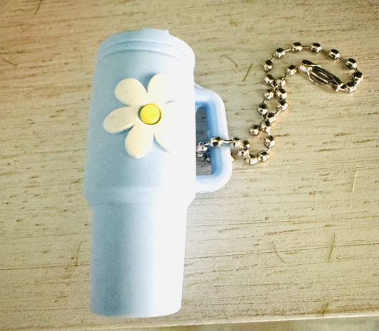 Mini Tumbler Cup Keychain-Light Blue