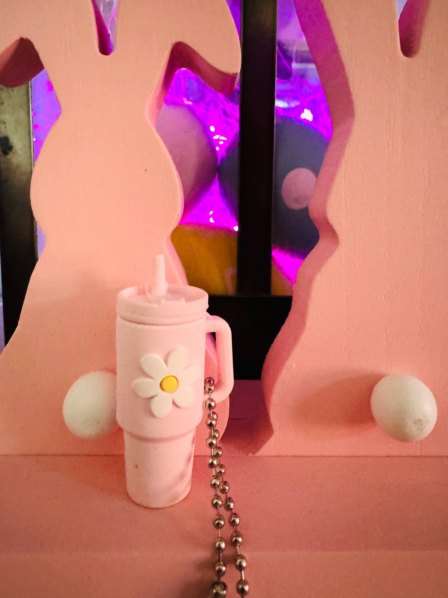 Mini Tumbler Keychain-Light Pink