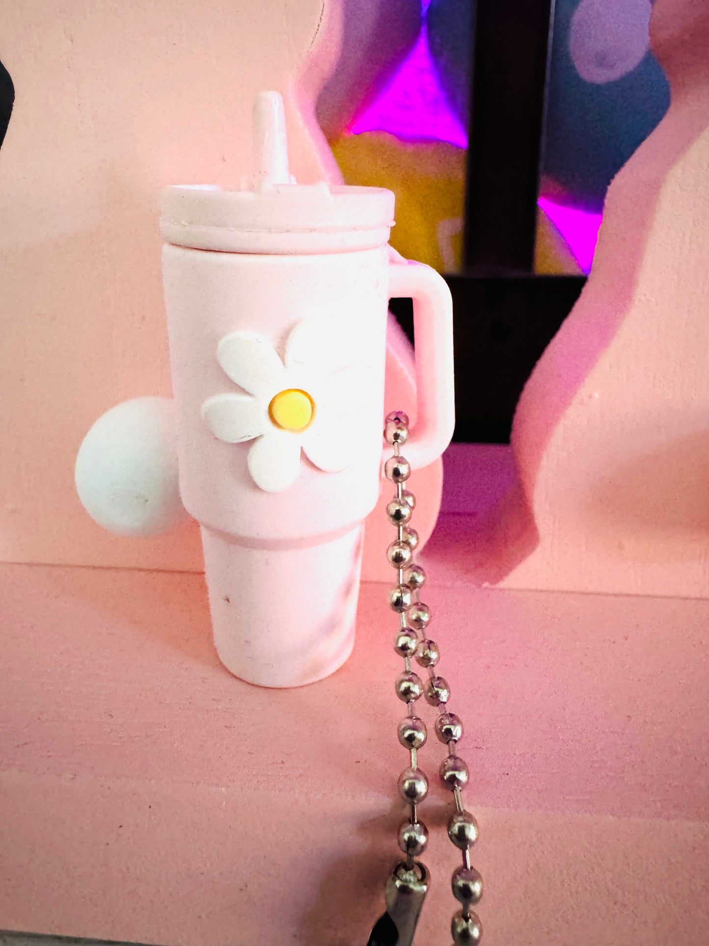 Mini Tumbler Keychain-Light Pink