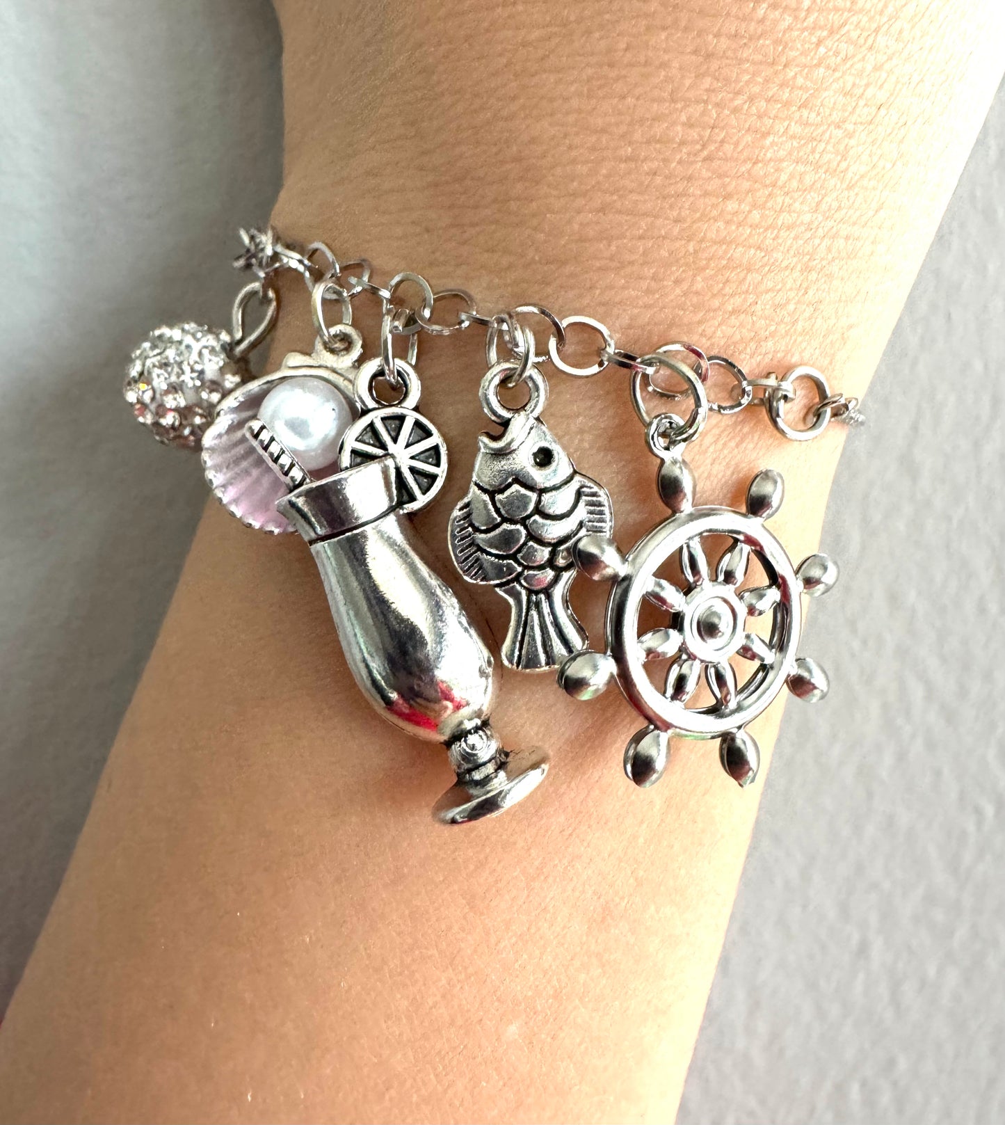 Drinks at Sea Charm Bracelet